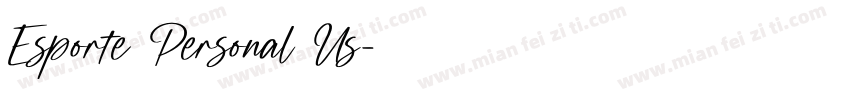 Esporte Personal Us字体转换